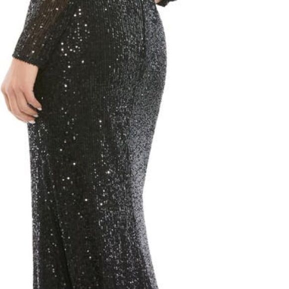 Mac Duggal Black Sequin Gown - Picture 3 of 14